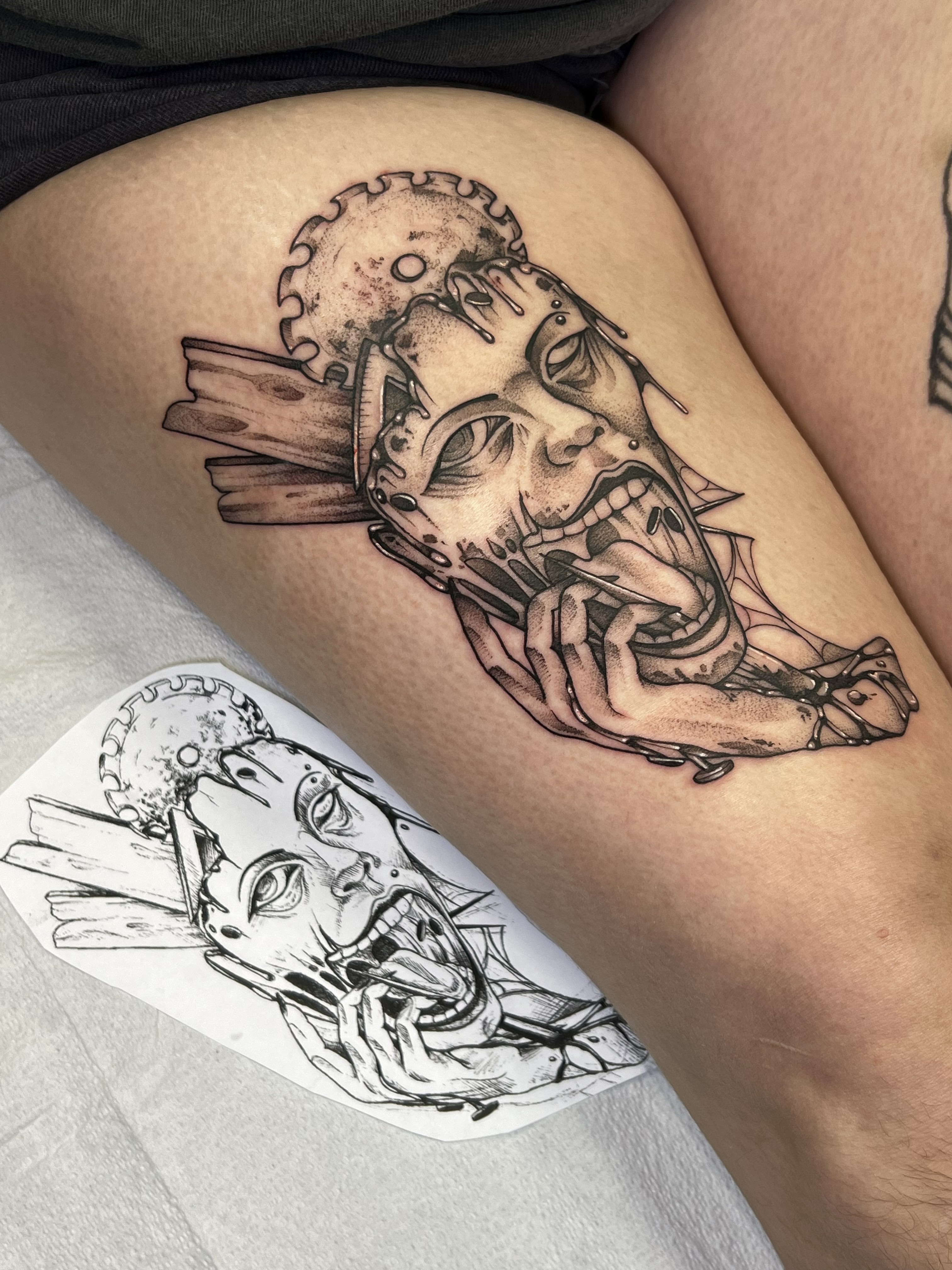 Lady head tattoo